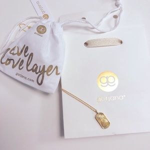 18k gold plated Gorjana Dog Tag Necklace